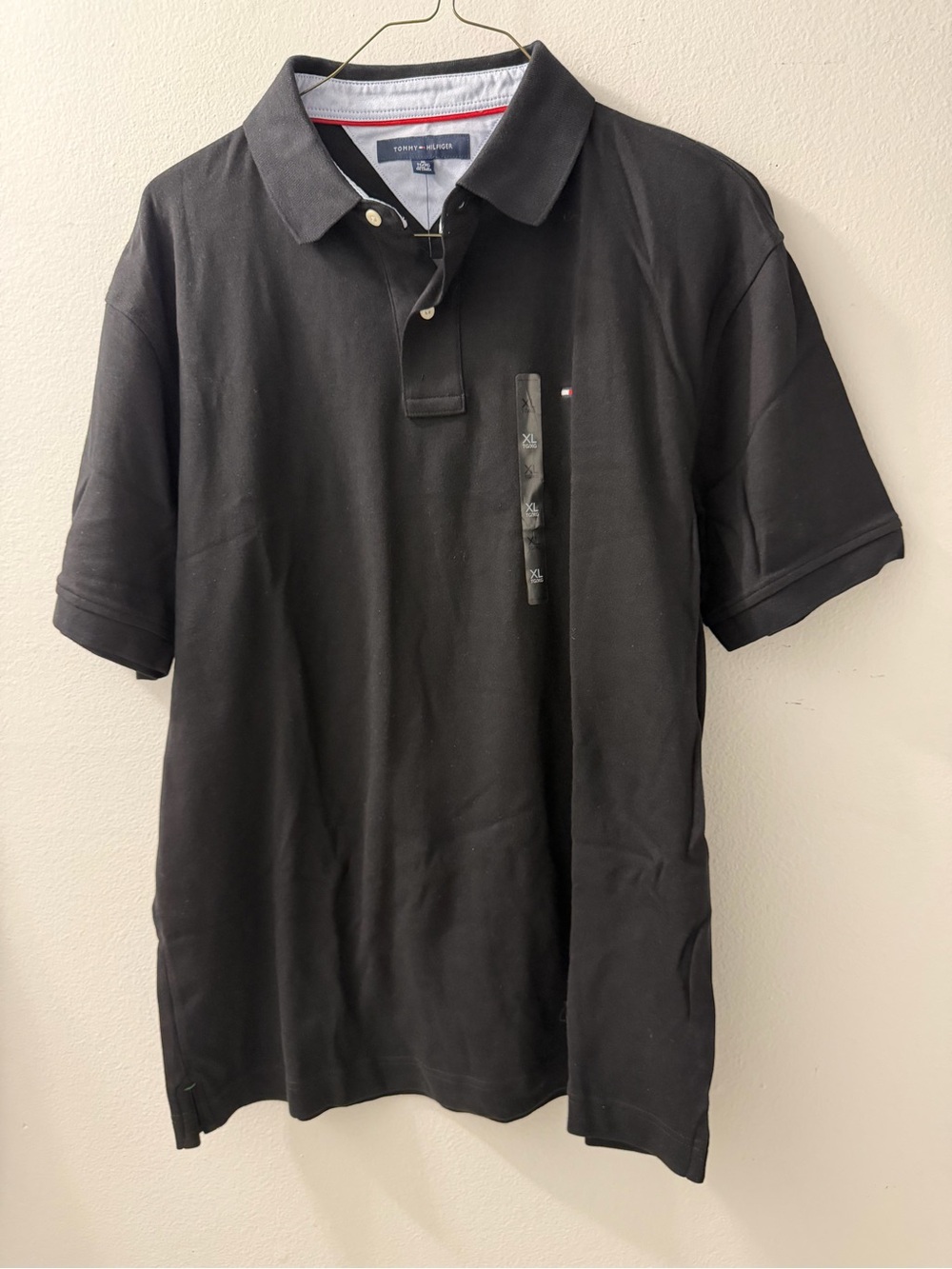 Tommy Hilfiger Black Short-Sleeve Polo with Subtle Logo
